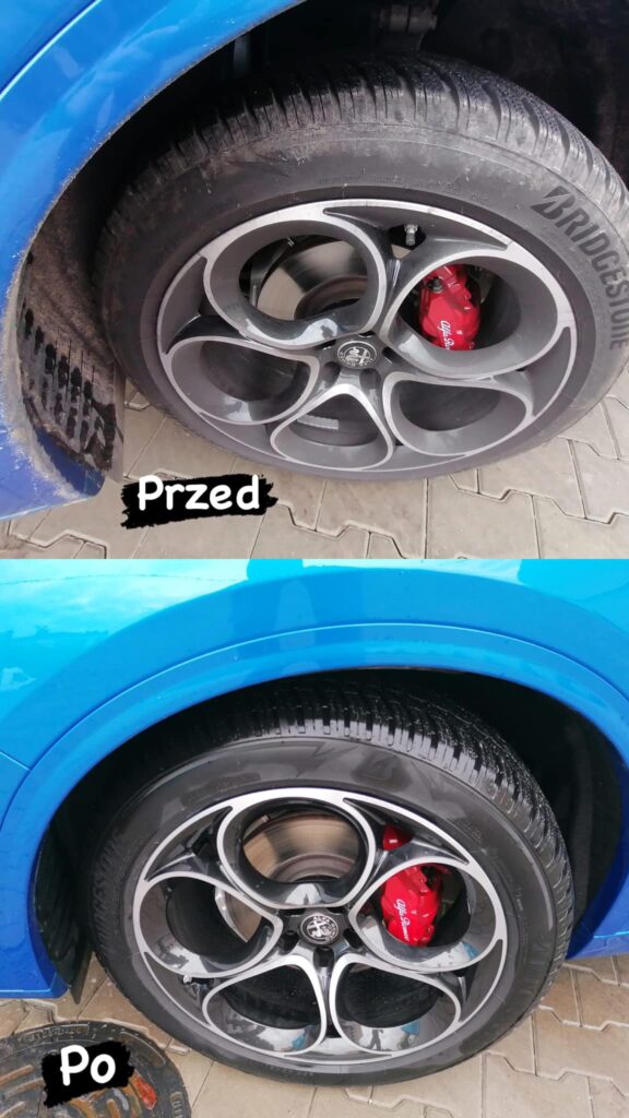 porównanie mycia felg